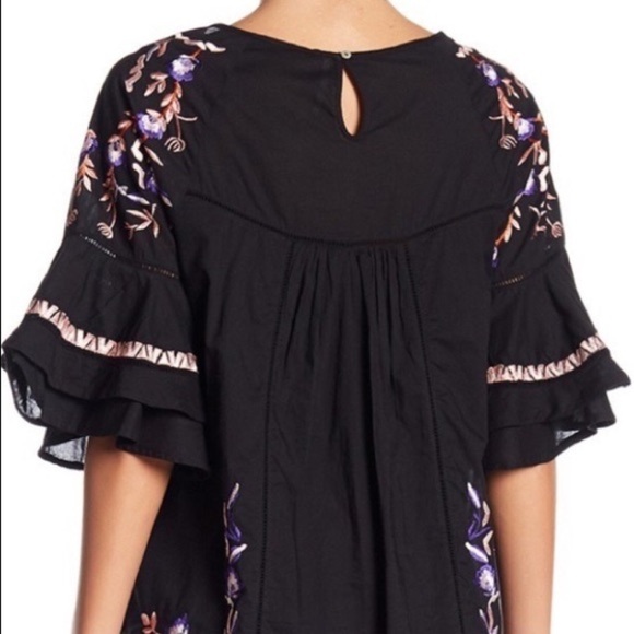 FREE PEOPLE BLACK PAVLO EMBROIDERED DRESS - Picture 2 of 8